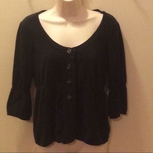 NEW, RXB CUTE CARDIGAN BLACK SWEATER, SMALL